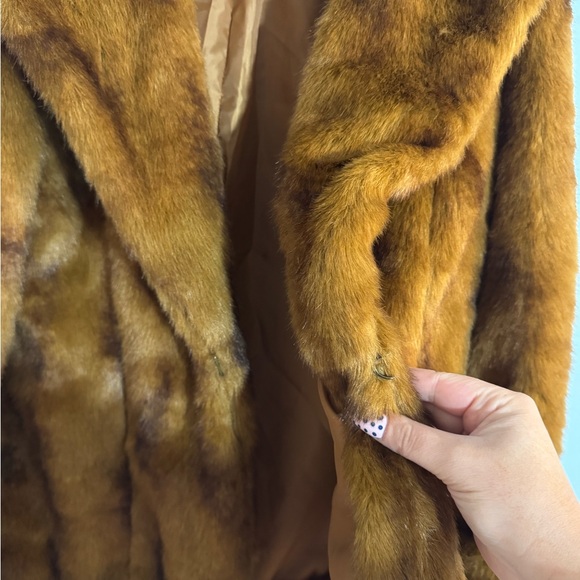 y2k faux fur jacket with folded sleeves size S - Picture 4 of 6